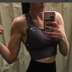 Gym shark leggings and sports bra crop top